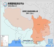 2007年西南在职职工养老保险人数