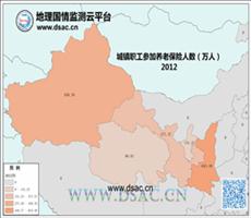 2012年西北城镇职工养老保险人数