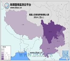 2014年西南离退人员养老保险人数